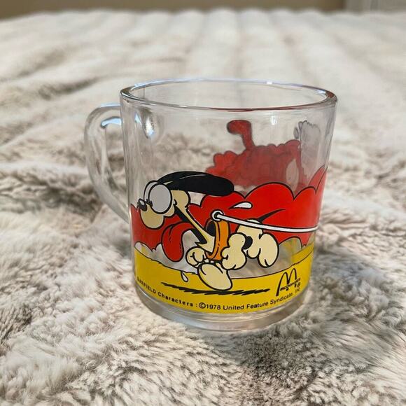 Vintage 1978 McDonald's Garfield & Odie Glass Mug - Picture 5 of 8